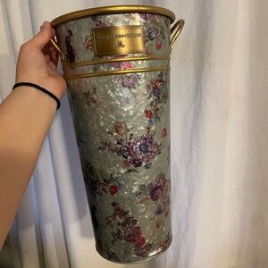 MacKenzie-Childs Floral Patterned Metal Vase